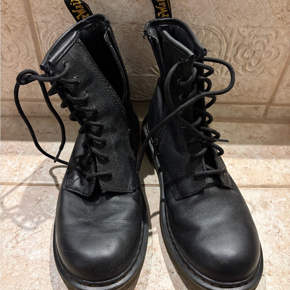 Dr. Martens Black Leather Lace-Up Boots